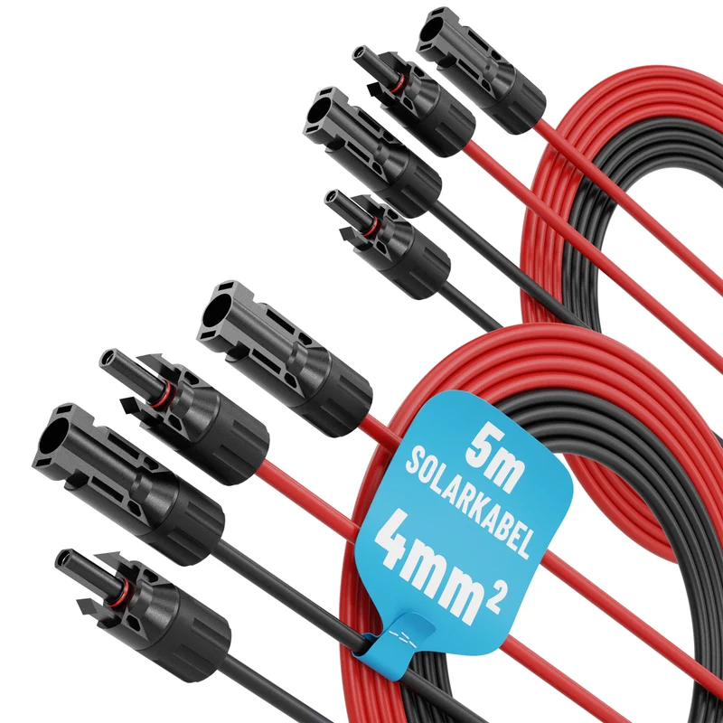 Solarkabel 4 mm² mit Solarsteckern