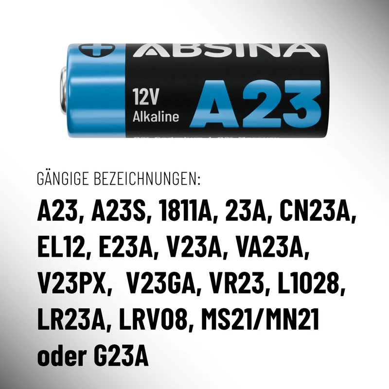 A23 Batterien (23A), 12 V Alkaline