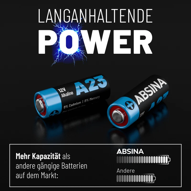 A23 Batterien (23A), 12 V Alkaline