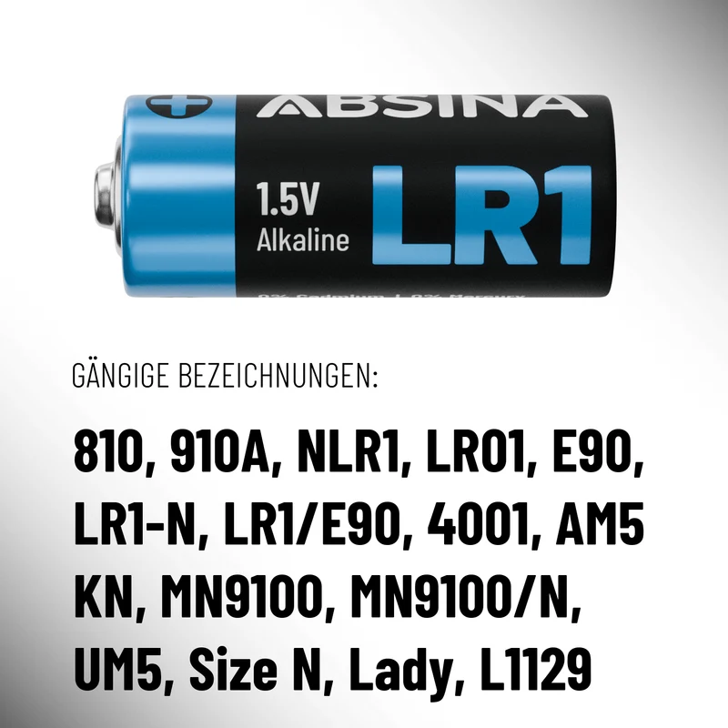 LR1 Batterien Lady, 1,5 V Alkaline