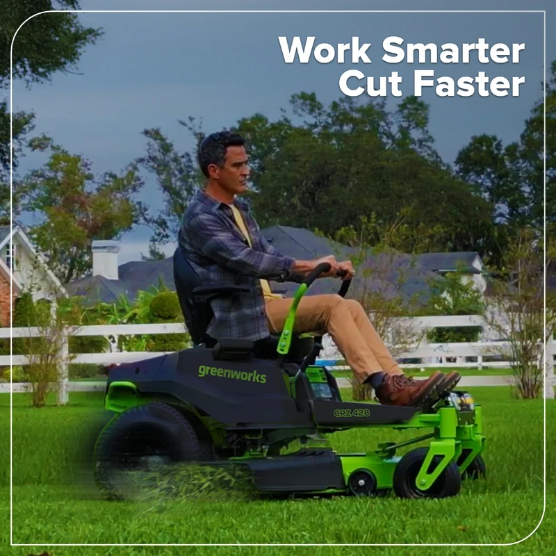 80V 42" Cordless Battery CrossoverZ Zero Turn Lawn Mower, (6) 6Ah Batteries and 600W Wall Charger, CRZ4282