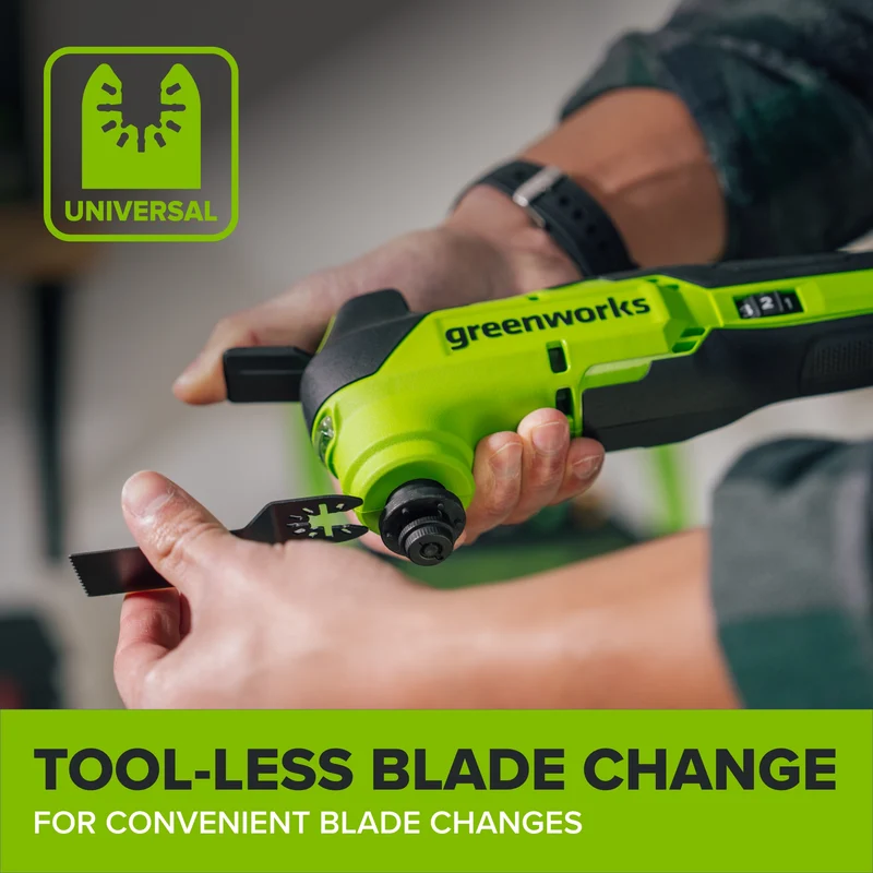 24V PowerAll 3.2° Oscillating Multi-Tool Kit with 3 Blades & 10-Piece Sanding Set