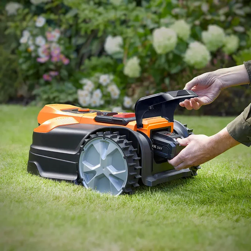 LawnMaster OcuMow® AMD18i-800 Plus | MX 24V Auto Charging Vision Robotic Lawnmower with App