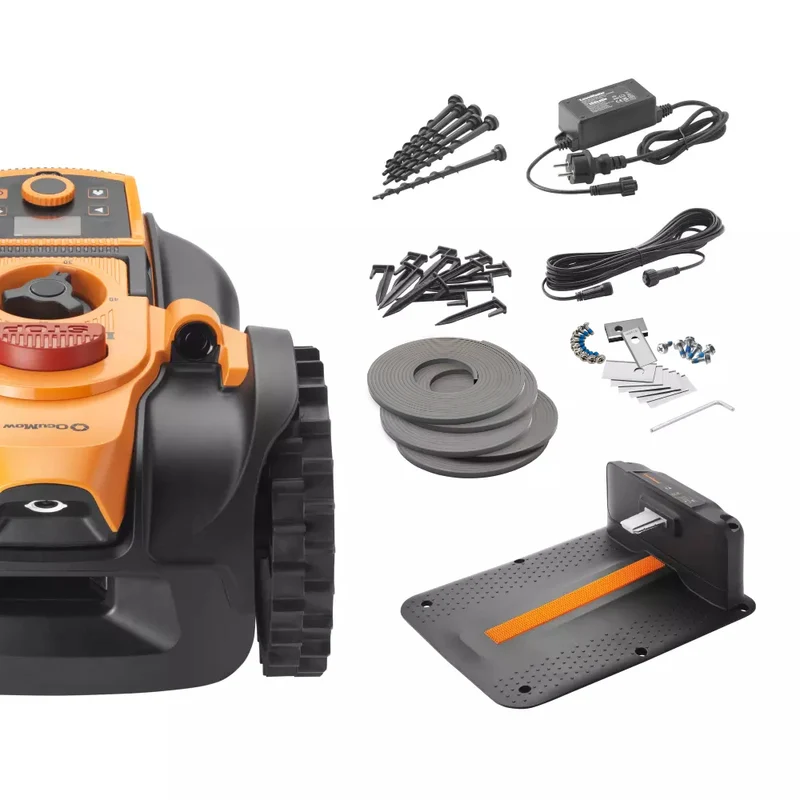 LawnMaster OcuMow® AMB16i-600 Plus Essential Kit | Auto Charging Vision Robot Lawn Mower with App-with Spare Magnetic strip & Blades