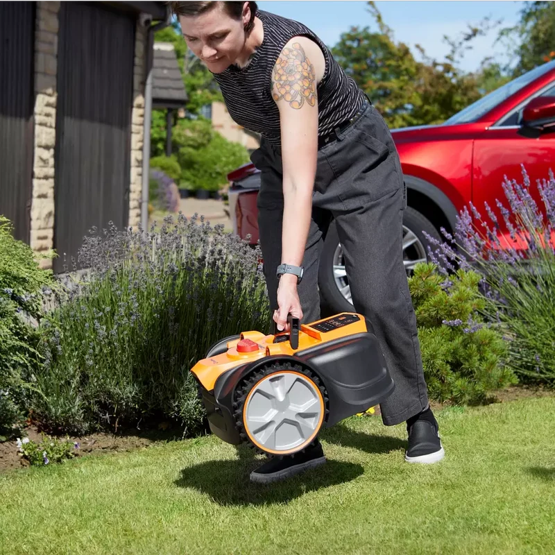LawnMaster OcuMow® AMB16-400 Essential Kit | Auto Charging Vision Robot Lawn Mower-with Spare Magnetic strip & Blades