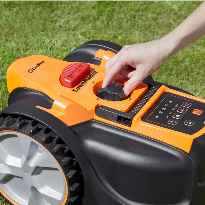 LawnMaster OcuMow® AMB16-400 Essential Kit | Auto Charging Vision Robot Lawn Mower-with Spare Magnetic strip & Blades