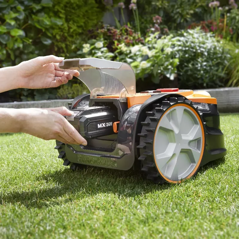 LawnMaster OcuMow® DM16-400 Plus Power Kit | MX 24V Drop and Mow Robotic Lawnmower-With Spare Battery & Blades