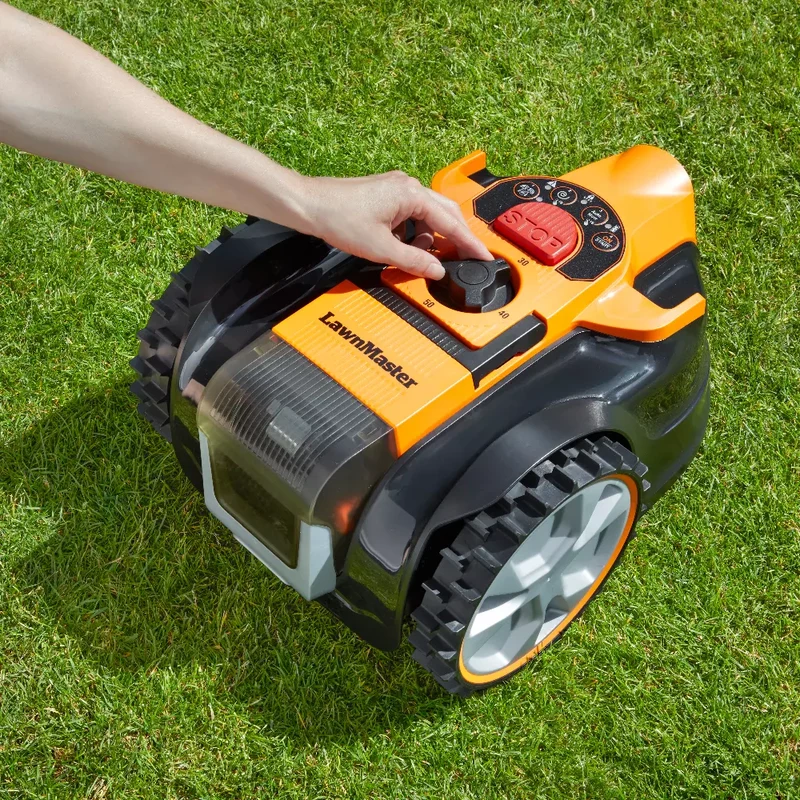 LawnMaster OcuMow® DM16-400 Plus Power Kit | MX 24V Drop and Mow Robotic Lawnmower-With Spare Battery & Blades