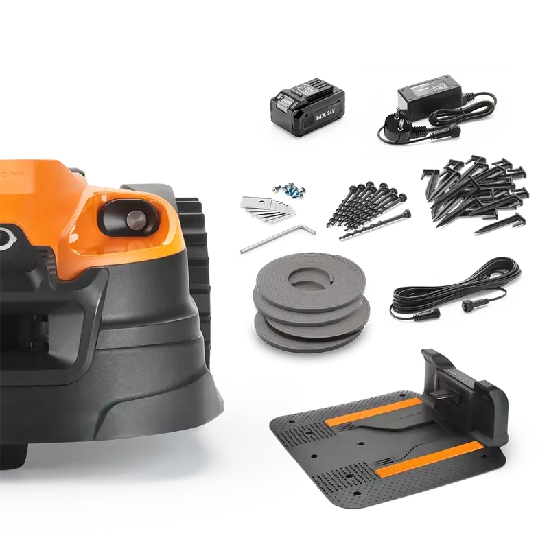 LawnMaster OcuMow® AMD18i-800 Plus | MX 24V Auto Charging Vision Robotic Lawnmower with App