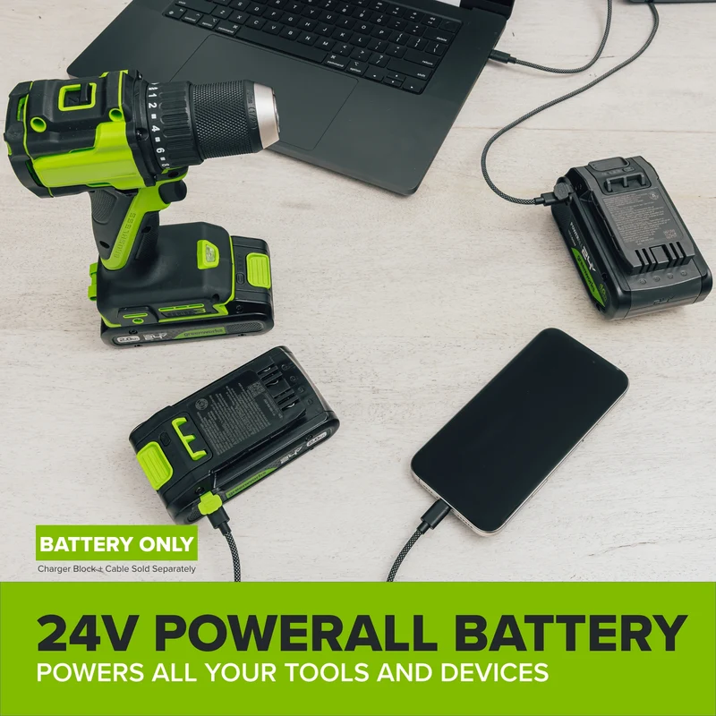 24V PowerAll High Power 4.0 Ah Battery (2-Pack)