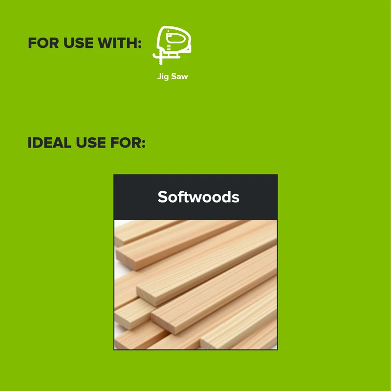 5-PC 4" 8TPI Jig Saw Wood Blades