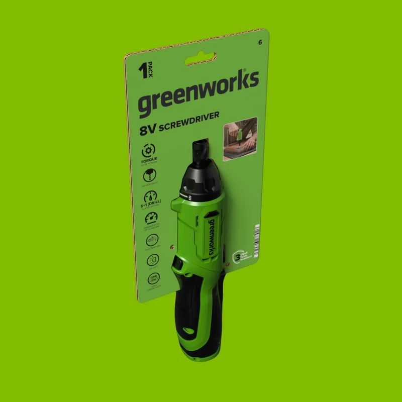 8V Dual-Position Screwdriver, 70 in-lb Torque, 5+1 [Drill] Clutch Settings, with Phillips and Slotted Bits and USB-C Charging Cable