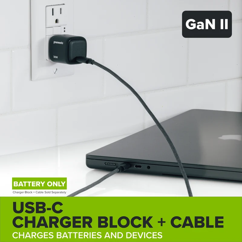 24V PowerAll High Power 2.0 Ah Battery with Bi-Directional 65W USB-C Charging Port