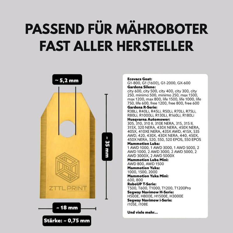 MowerKit CLASSIC 40x Messerklingen + 40x Schrauben + Zubehör + Werkzeugbox Komplettset Messerklingensystem