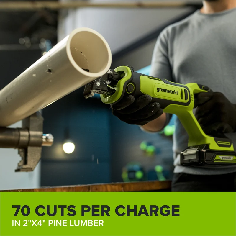 24V Cordless 280 in-lbs Drill/Driver Power Tool 3PC Combo Kit w/ 6-1/2" Circular Saw & 1-1/4" Reciprocating Saw : (2) 2.0Ah USB-C Battery, (2) 30W USB-C Charger, (2) 3' 100W USB-C Cable