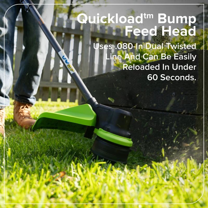 24V 15" Brushless Cordless Battery String Trimmer: (1) 6.0 Ah Battery, (1) 65W USB-C Fast Charger, (1) 3-ft USB-C Cable