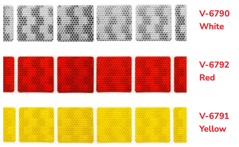 Avery Dennison Conspicuity Tape für Vorhänge / Quadratische Markierungen / 50 m