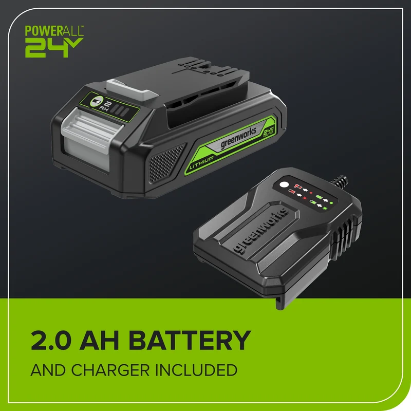 24V 12" Cordless Battery String Trimmer/Edger and 320CFM Leaf Blower Combo Kit w/ 2.0Ah Battery and Charger