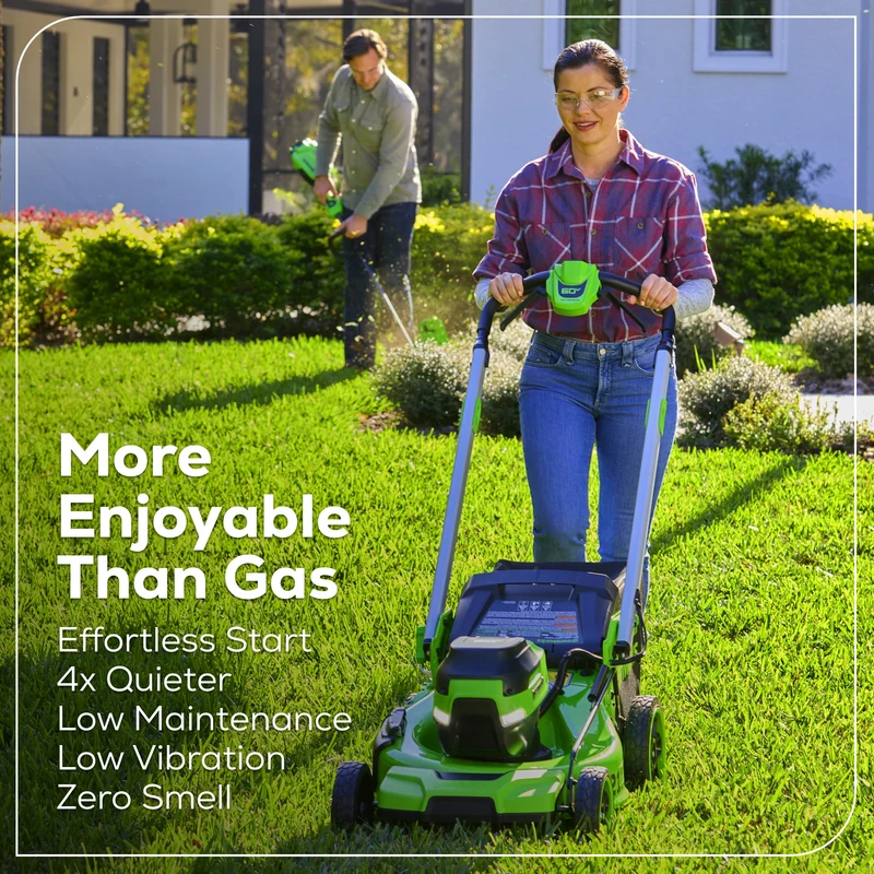 60V 21" Cordless Battery Self-Propelled Mower: (2) 5Ah Battery and 6A Rapid Charger, LM2156S