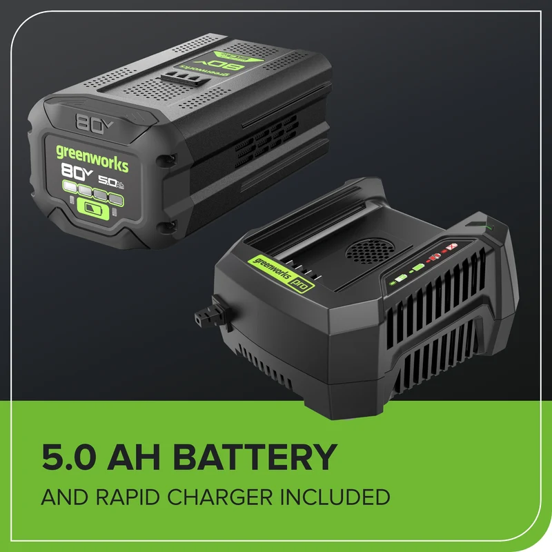 OPEN BOX 80V 21" Cordless Battery 4-in-1 Push Lawn Mower & 700CFM Blower Combo Kit w/ 5.0Ah Battery & 6A Charger