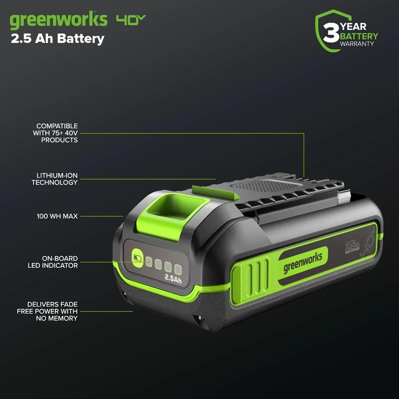 40V 2.5 Ah High Power Battery