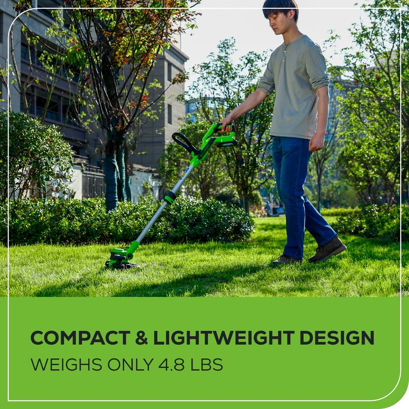 40V 13" Gen 2 String Trimmer and 350 CFM Cordless Battery Leaf Blower Combo Kit, (3).065" Spools,(1)2.0 Ah Battery and Charger