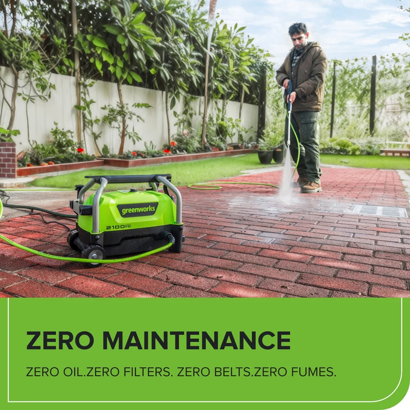 2100 PSI 1.2 GPM Portable Cold Water Electric Pressure Washer