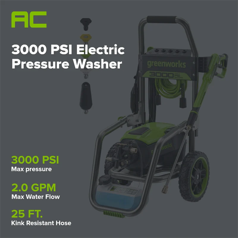 3000 PSI 2.0 GPM Cold Water Electric Pressure Washer (Gen 2)