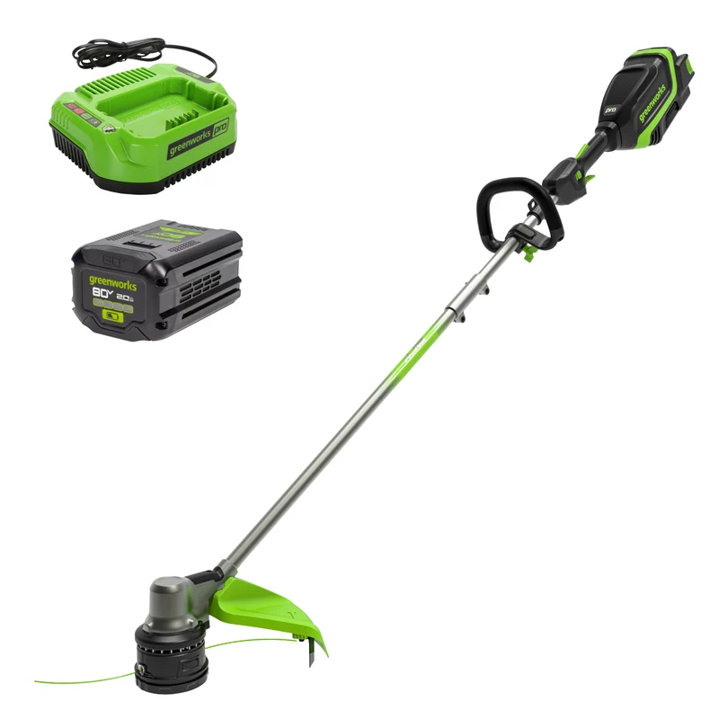 80V 17" Brushless String Trimmer: 2.0 Ah Battery and Charger