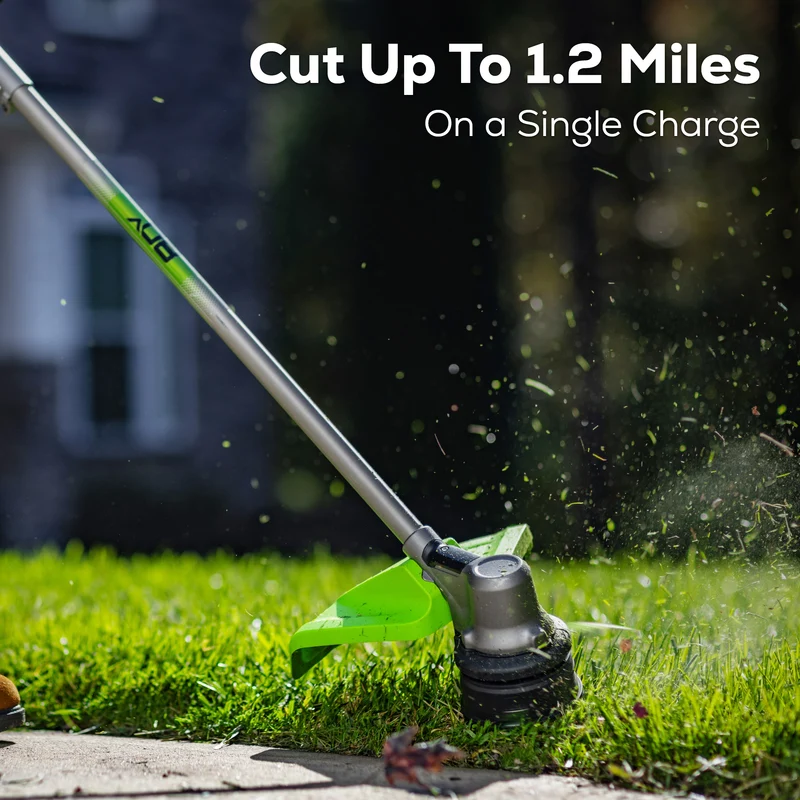 80V 17" Brushless String Trimmer: 2.0 Ah Battery and Charger