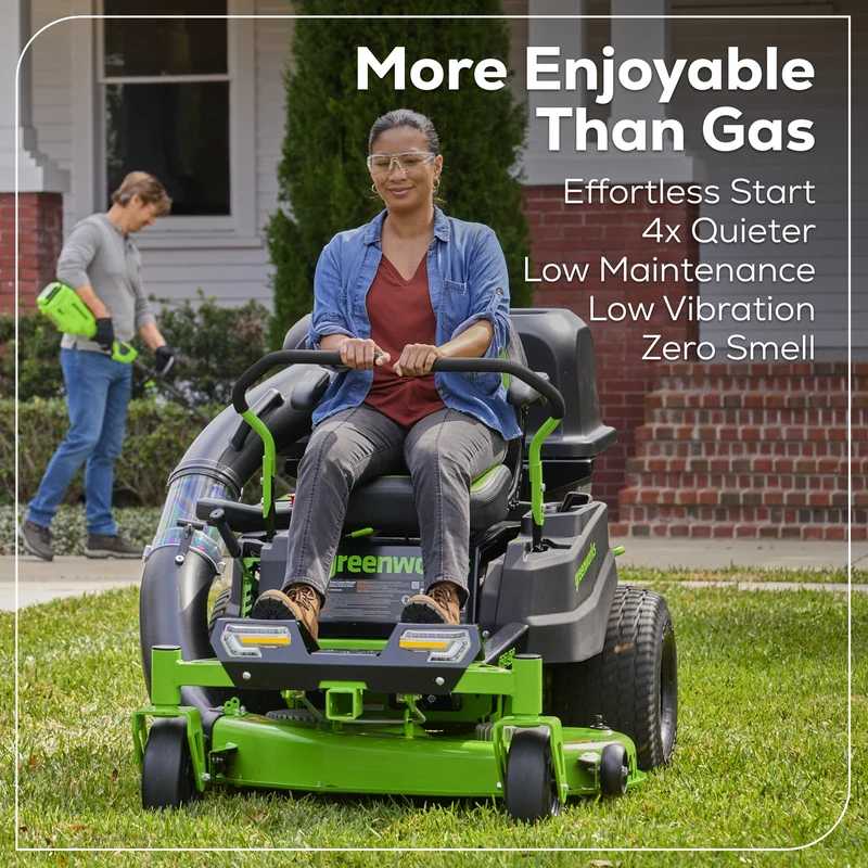 60V 42" Electric CrossoverZ Zero Turn Mower with (4) 8 Ah Batteries and (2) Dual-Port Turbo Chargers, CRZ4262