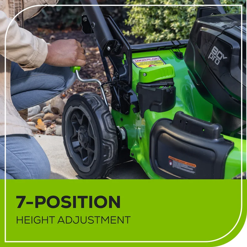 80V 22" Cordless Battery Dual Blade Self-Propelled Lawn Mower: (2) 4.0 Ah Batteries and Rapid Charger, LM2208S