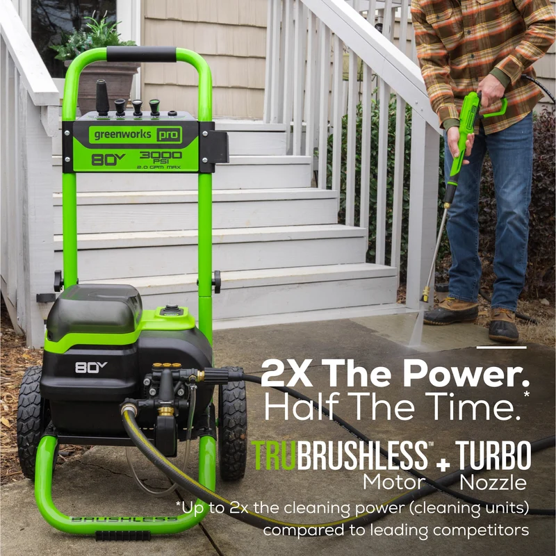 80V 3000-PSI 2.0 GPM Electric Pressure Washer (Tool Only)