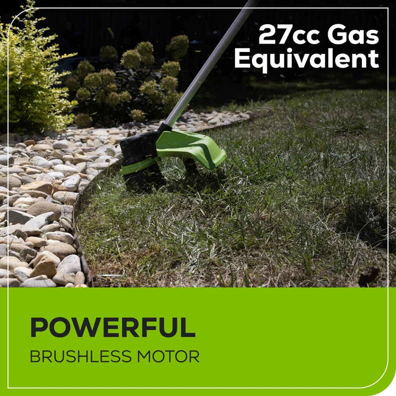 60V 16" Cordless Battery String Trimmer w/ 2.5Ah Battery and 3A Charger