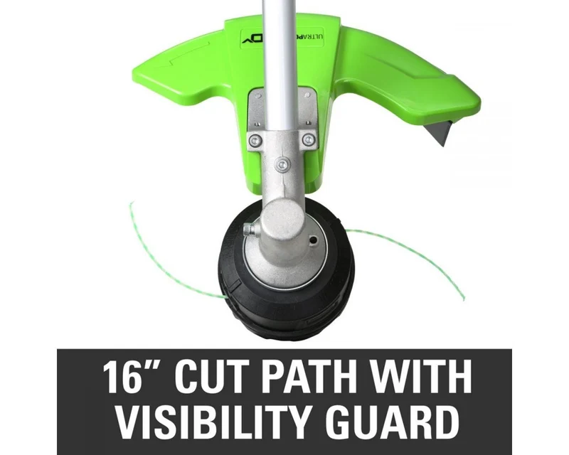 60V 16" Cordless Battery String Trimmer (Attachment Capable) and 5 Pcs Attachments Combo Kit: 4.0 Ah Battery and Charger