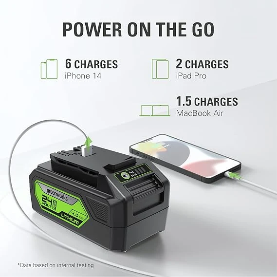 24V 10" Cordless Battery Polesaw and Pole Hedge Trimmer Combo Kit, 4Ah USB Battery and Charger