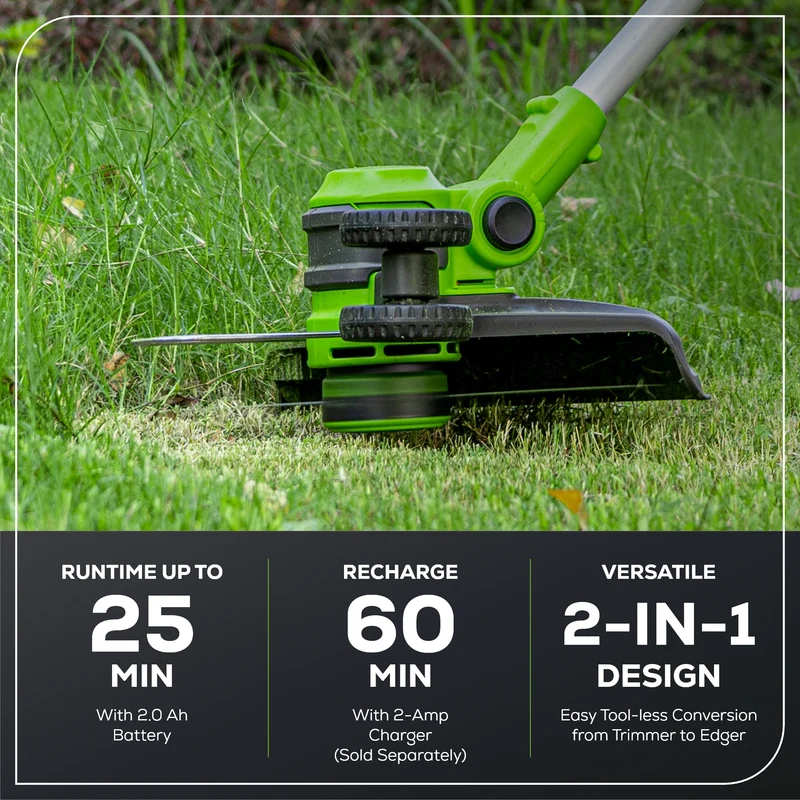 40V 13" Cordless Battery String Trimmer and 350 CFM Leaf Blower Combo Kit: 4.0 Ah Battery and Charger