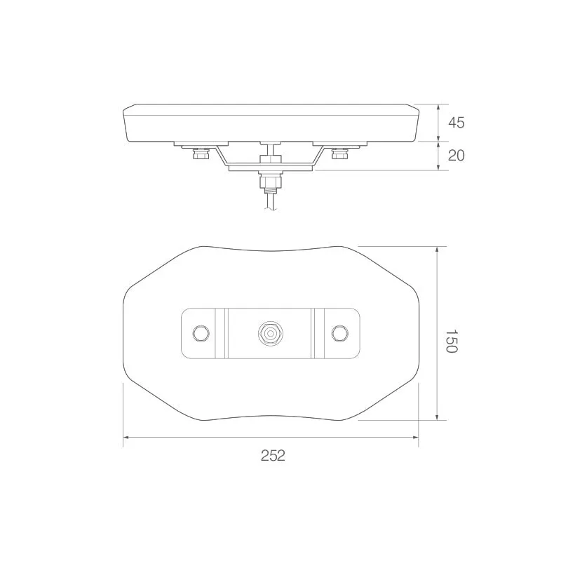 Bernsteinfarbener LED-Mini-Leuchtbalken R10