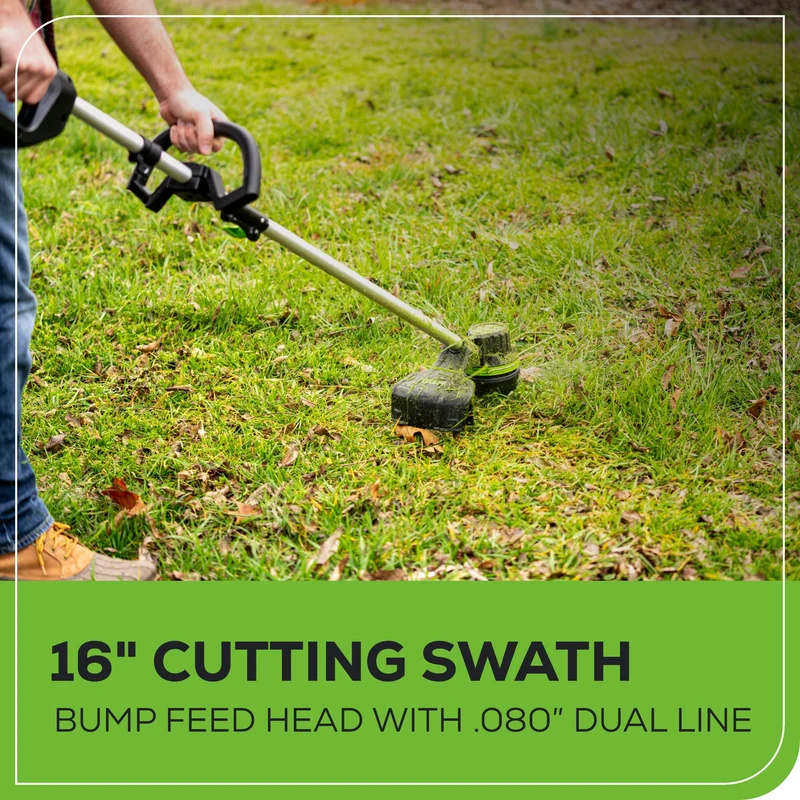 Pro 80V 16" Brushless String Trimmer & 500CFM Leaf Blower Combo w/ 2.0 Ah Battery & Charger