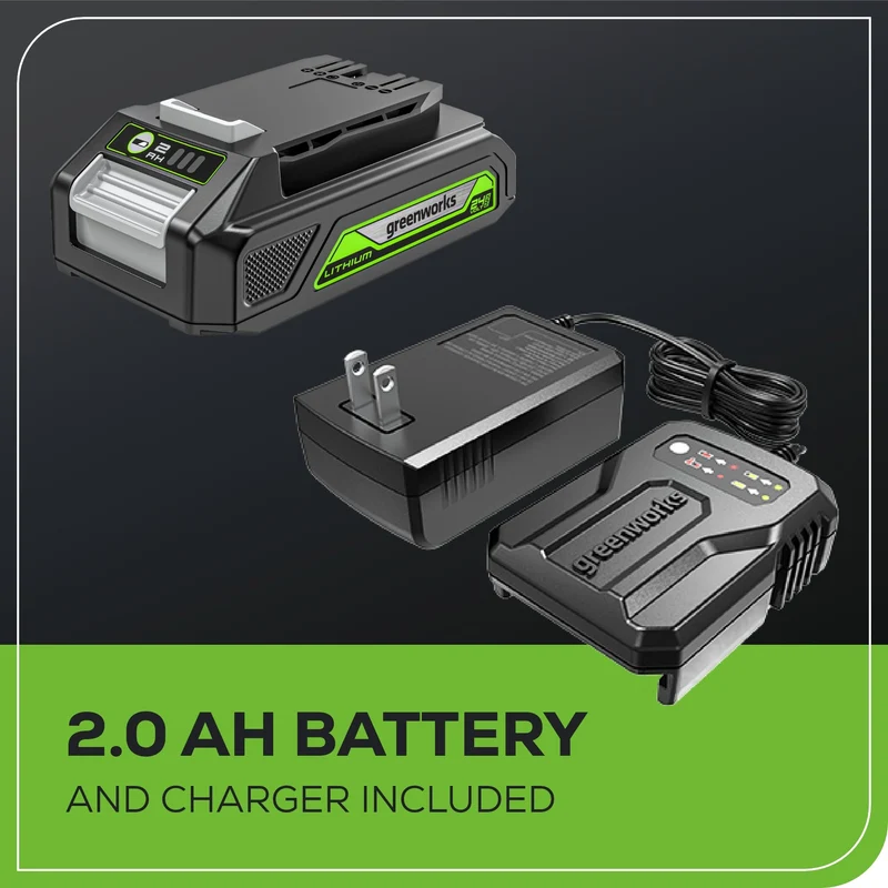 24V Cordless Battery 500 Lumen Lantern: 2.0 Ah Battery and Charger