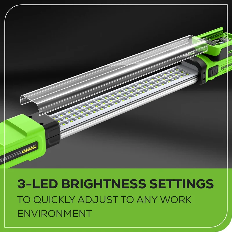 24V Cordless Battery Under Hood Work Light: 2.0 Ah Battery and Charger