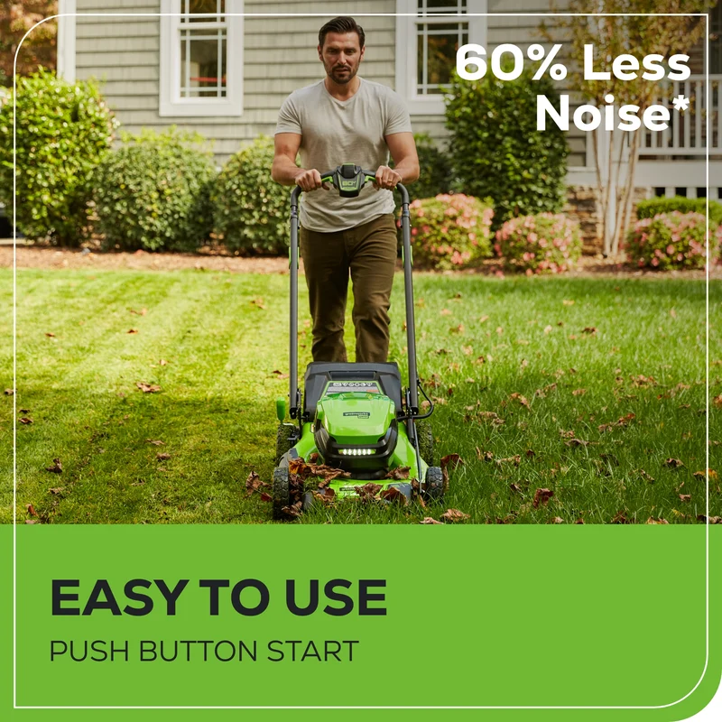 80V 21" GEN 2 Cordless Battery 4-in-1 Push Lawn Mower (Auto Switch): 4.0 Ah Battery and Charger, LM2118