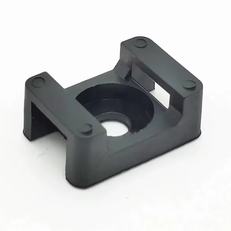 Kabelbinderhalterung zur Schraubmontage, 9 mm, Schwarz, 100 Stück