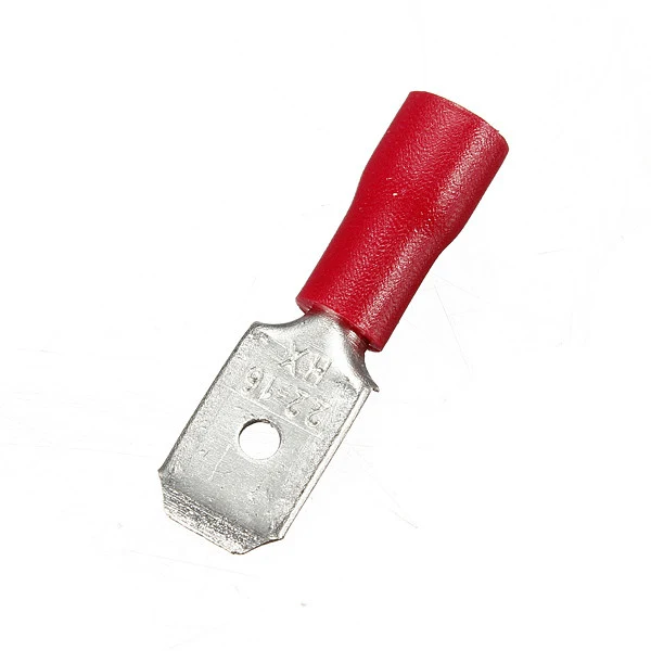 Flachstecker, rot, 4.8 mm, 100 Stück