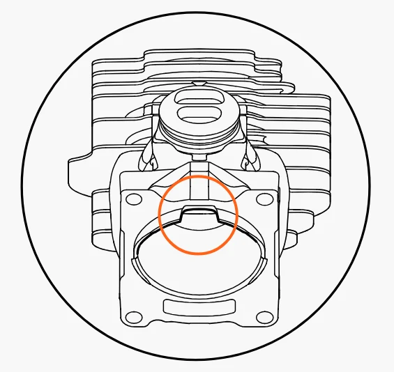 Zylinder mit Kolben 52 mm